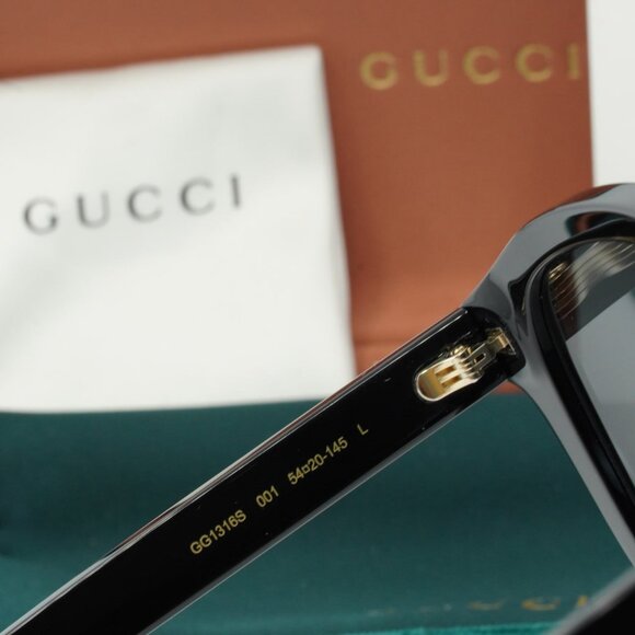 Gucci GG1316S 001 Aviator Sunglasses - Black\Grey - Picture 8 of 10